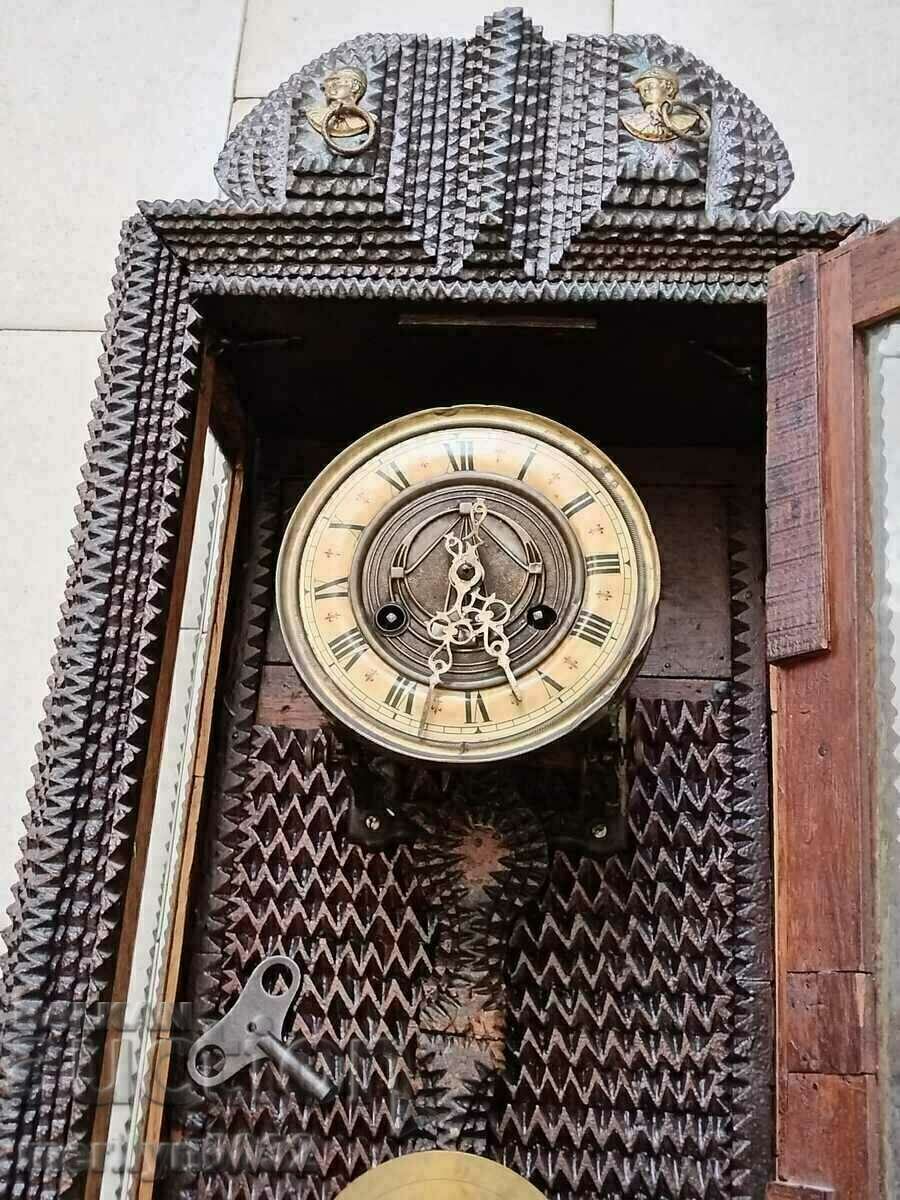 UNIQUE Late 19th Century German Wall Clock WORKING - 5