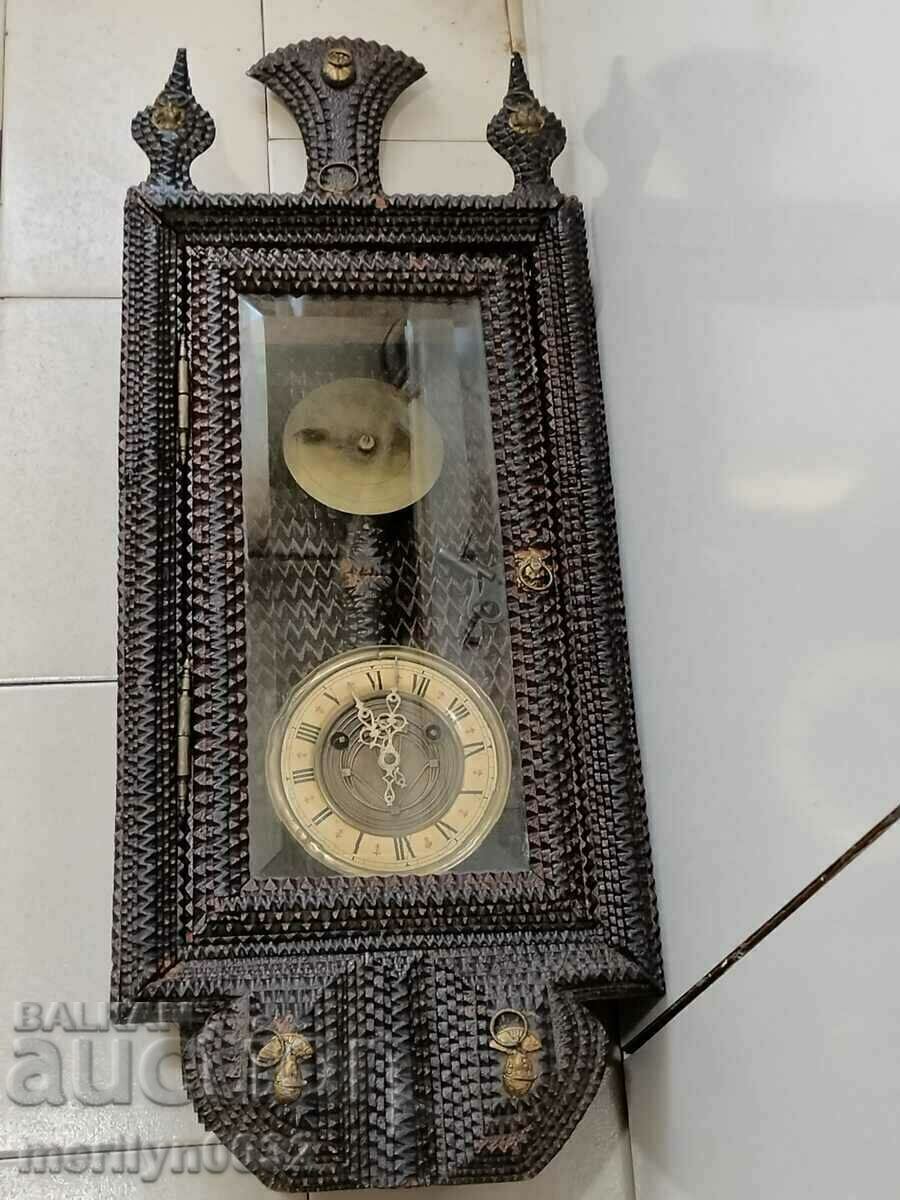 UNIQUE Late 19th Century German Wall Clock WORKING - 7