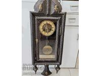 ΜΟΝΑΔΙΚΟ γερμανικό ρολόι τοίχου του τέλους του 19ου αιώνα που λειτουργεί