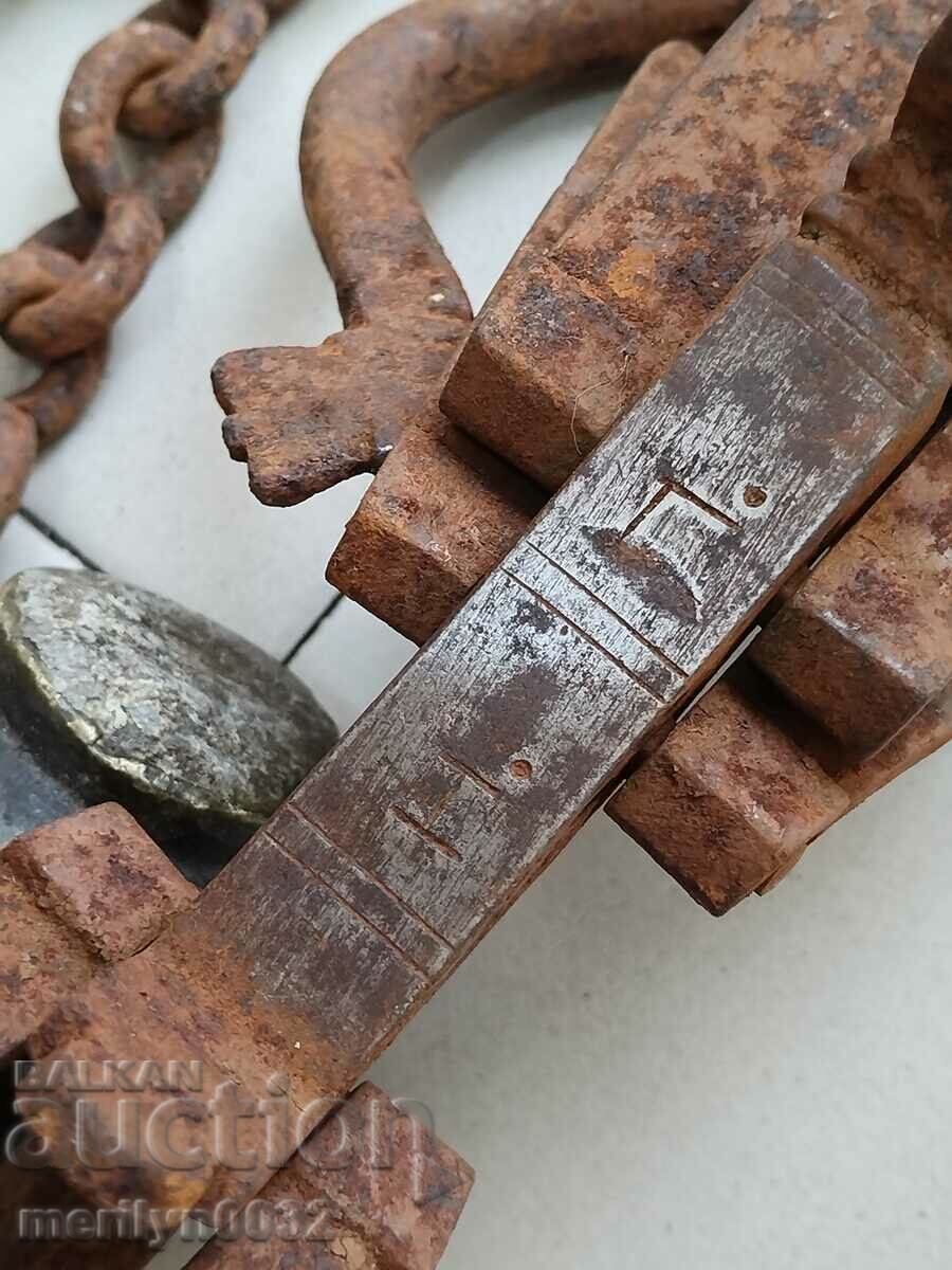 Доставка на Османски кантар с набивки дата 1909 год везна паланца Доставка на Османски кантар с набивки дата 1909 год везна паланца