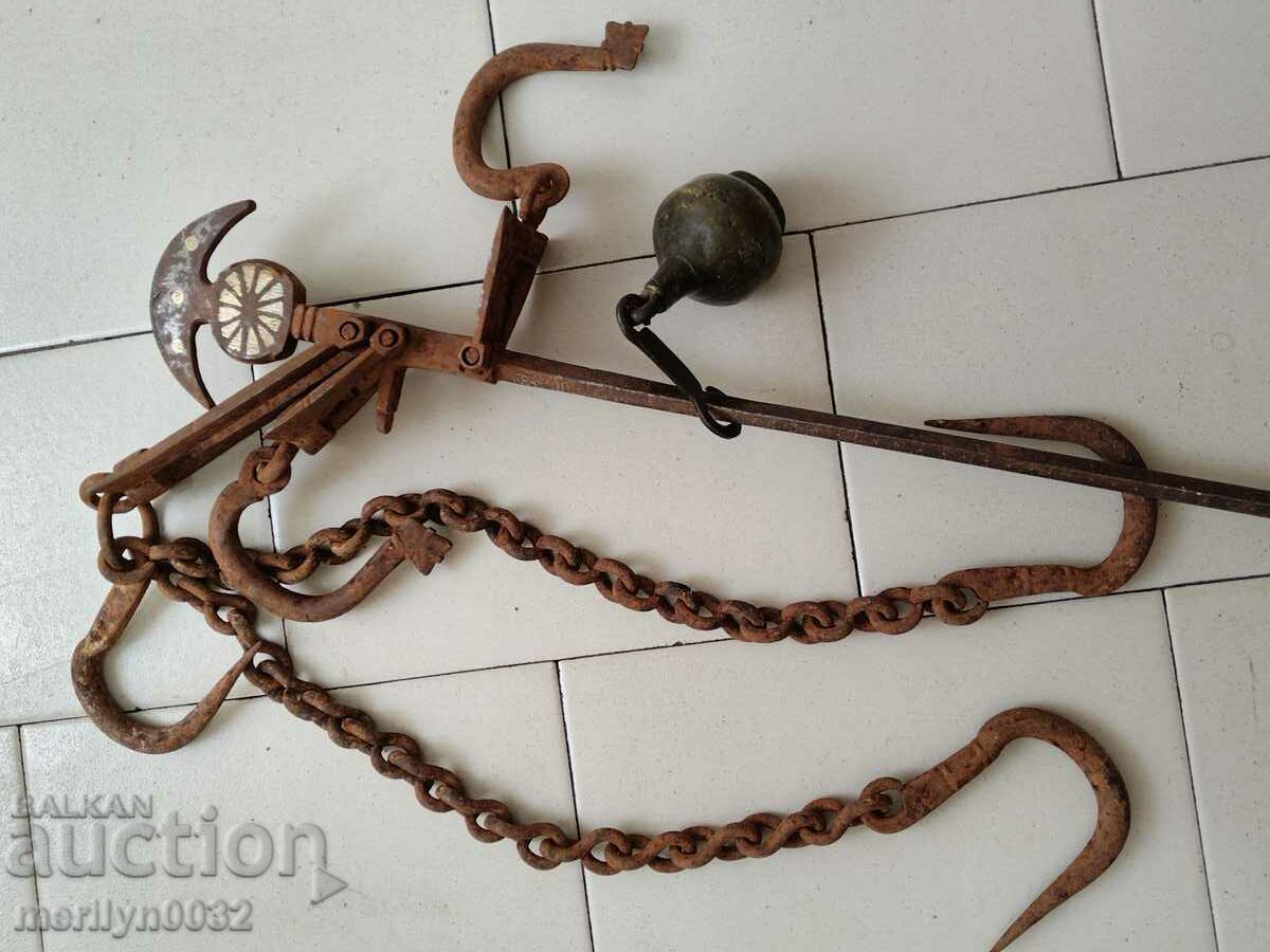 Османски кантар с набивки дата 1909 год везна паланца - 7 Османски кантар с набивки дата 1909 год везна паланца - 7