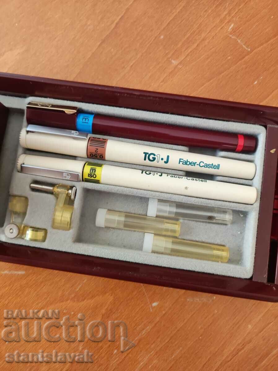 Set of rapidographs with price 30.00 BGN | € 15.34 Set of rapidographs with price 30.00 BGN | € 15.34