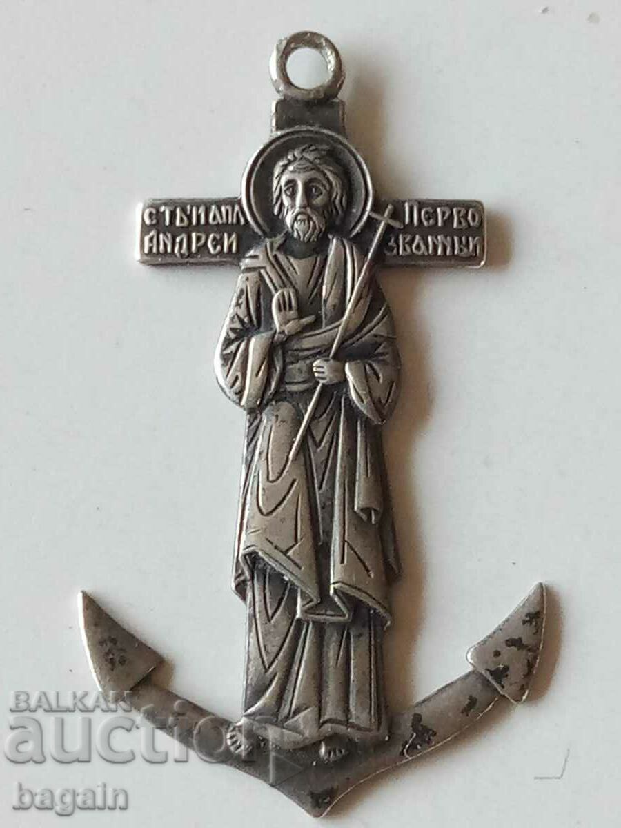 St. Andrei Pervozvanni. Silver Russian medallion.