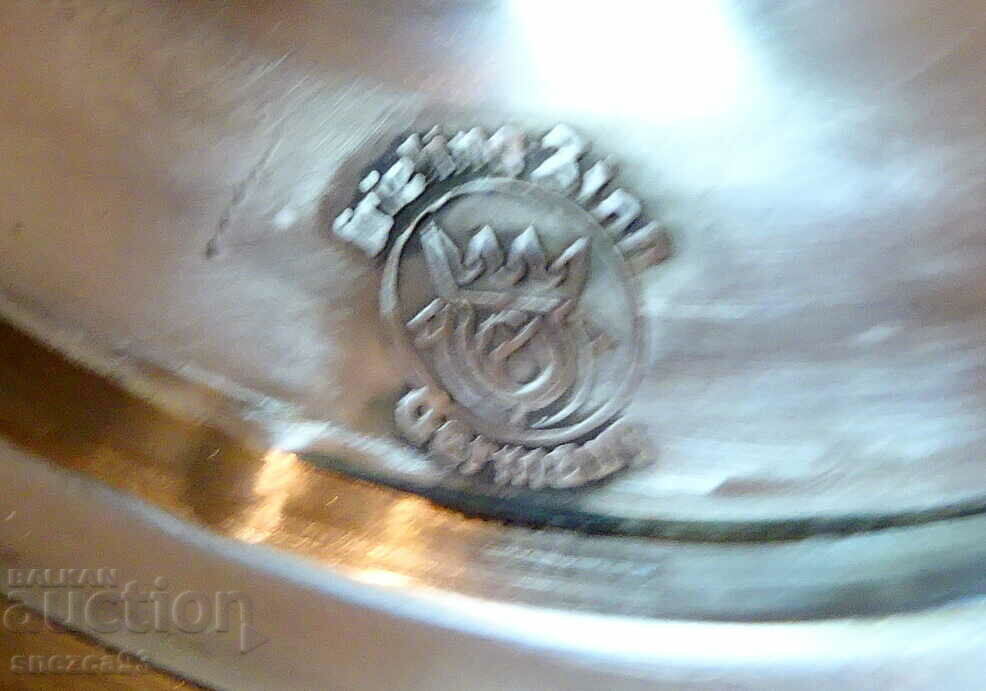 Pewter goblet, bowl, multi-faceted, massive - 7 Pewter goblet, bowl, multi-faceted, massive - 7