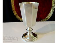 Κύπελλο, φλιτζάνι από κασσίτερο, πολύγωνο, συμπαγές