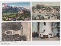Αυστρία 4 Παλιά Ταχυδρομική κάρτα ταξίδεψε
