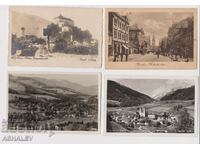 Αυστρία 4 Παλιά Ταχυδρομική κάρτα ταξίδεψε