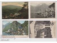 Αυστρία 4 Παλιά Ταχυδρομική κάρτα ταξίδεψε