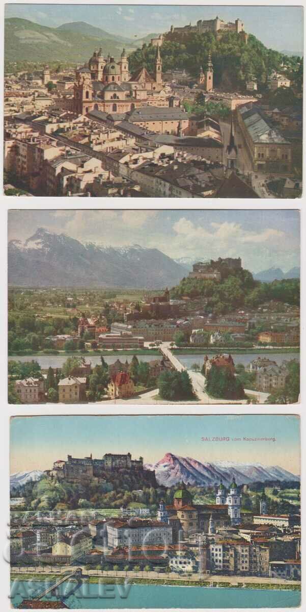 Австрия  3 Old Post card