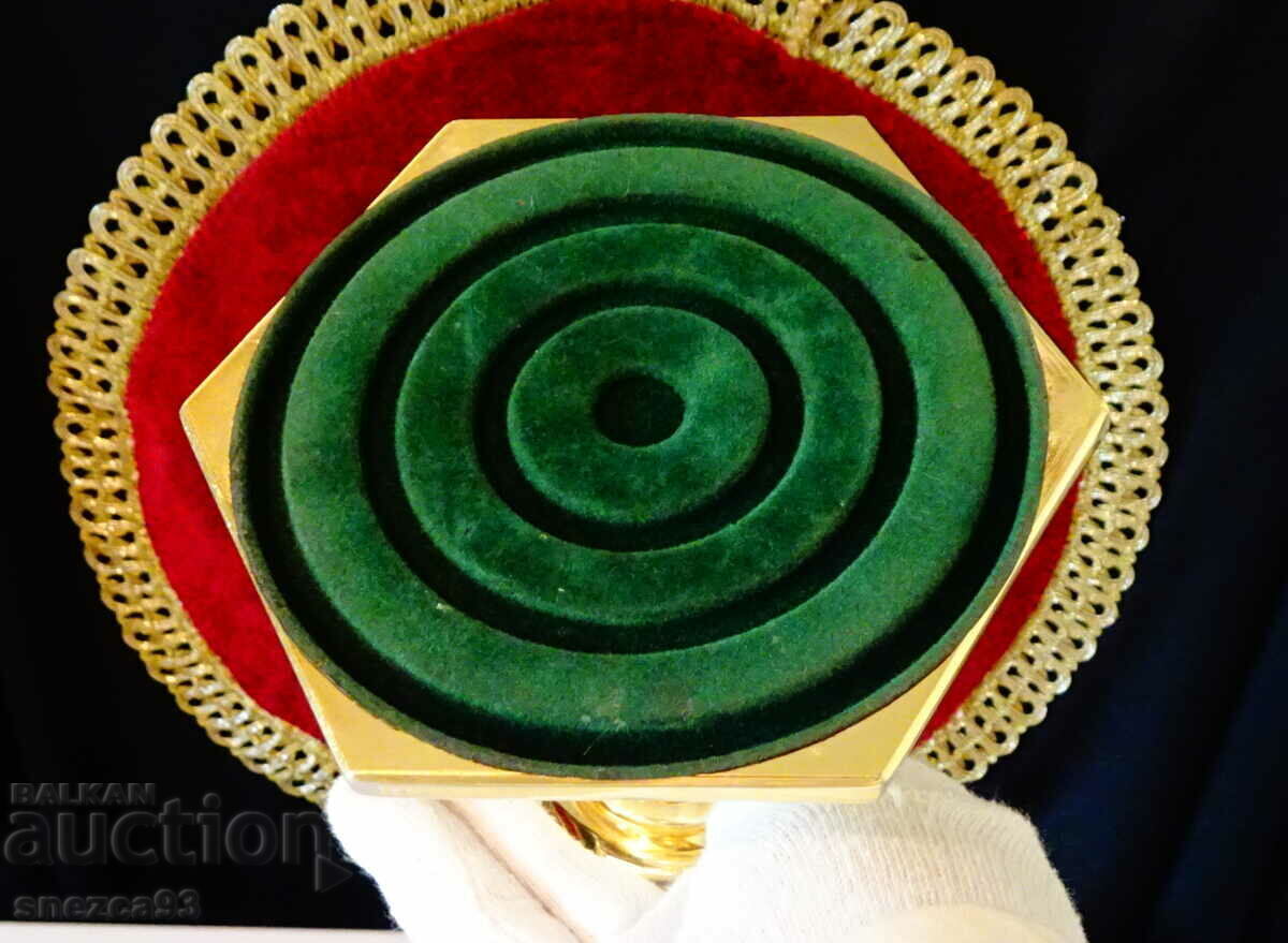 German candlestick, gold-plated, 330 g. - 6