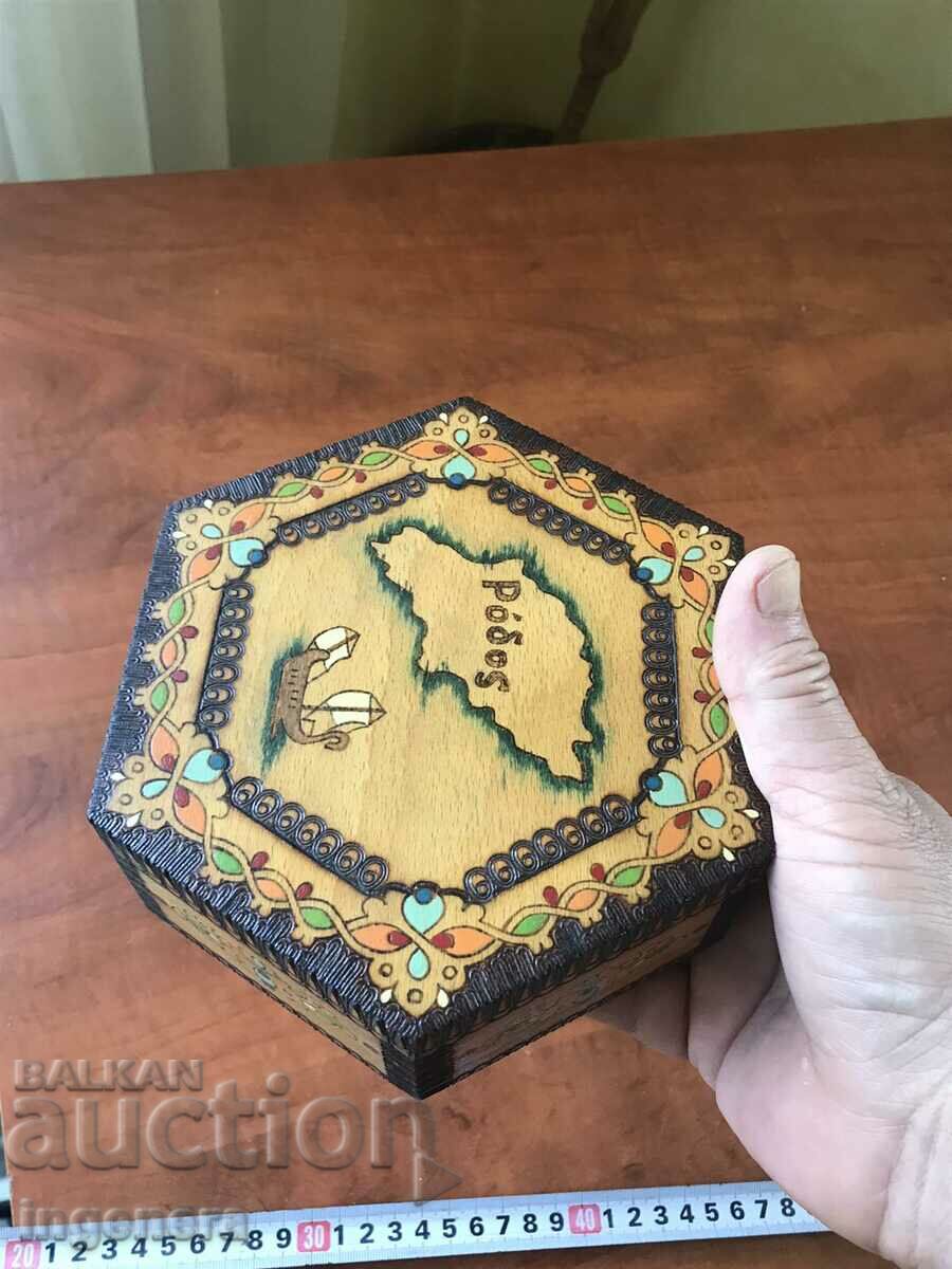 BOX WOOD PYROGRAPH DRAWING ANTIQUE FROM SOCA MOSTRA - 5 BOX WOOD PYROGRAPH DRAWING ANTIQUE FROM SOCA MOSTRA - 5