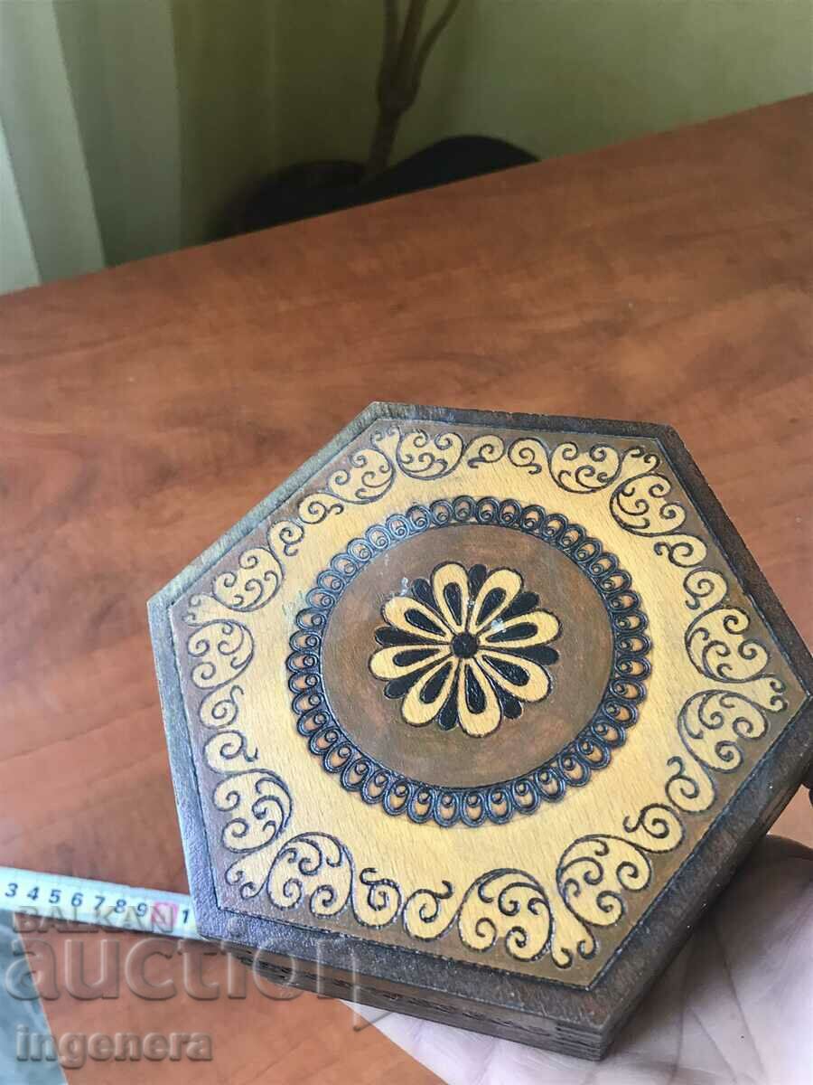 BOX WOOD PYROGRAPH DRAWING ANTIQUE FROM SOCA MOSTRA - 5 BOX WOOD PYROGRAPH DRAWING ANTIQUE FROM SOCA MOSTRA - 5