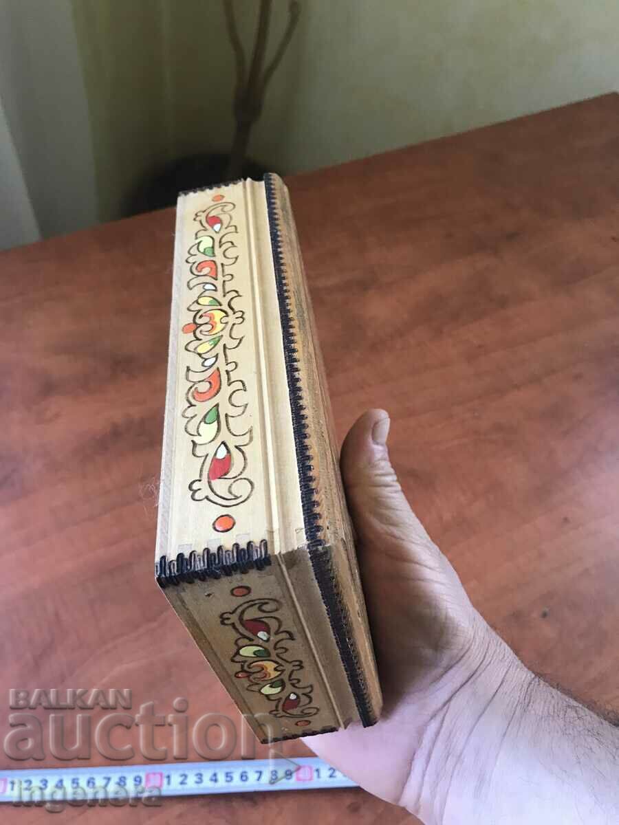 BOX WOOD PYROGRAPH DRAWING ANTIQUE FROM SOCA MOSTRA - 5 BOX WOOD PYROGRAPH DRAWING ANTIQUE FROM SOCA MOSTRA - 5