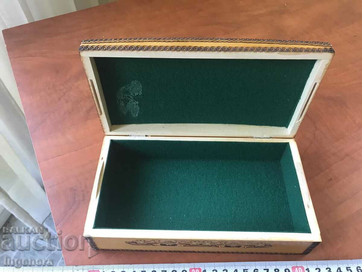 Auction  BOX WOOD PYROGRAPH DRAWING ANTIQUE FROM SOCA MOSTRA