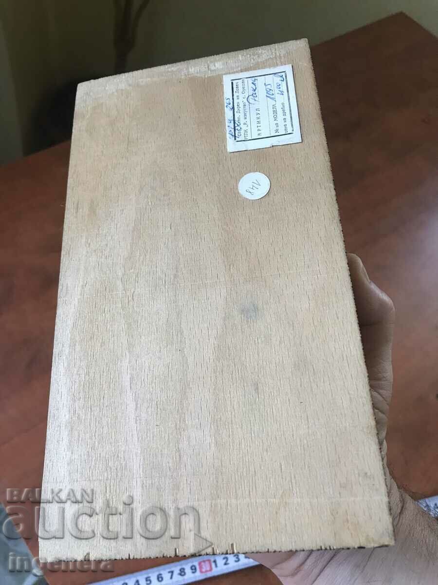 BOX WOOD PYROGRAPH DRAWING ANTIQUE FROM SOCA MOSTRA - 6