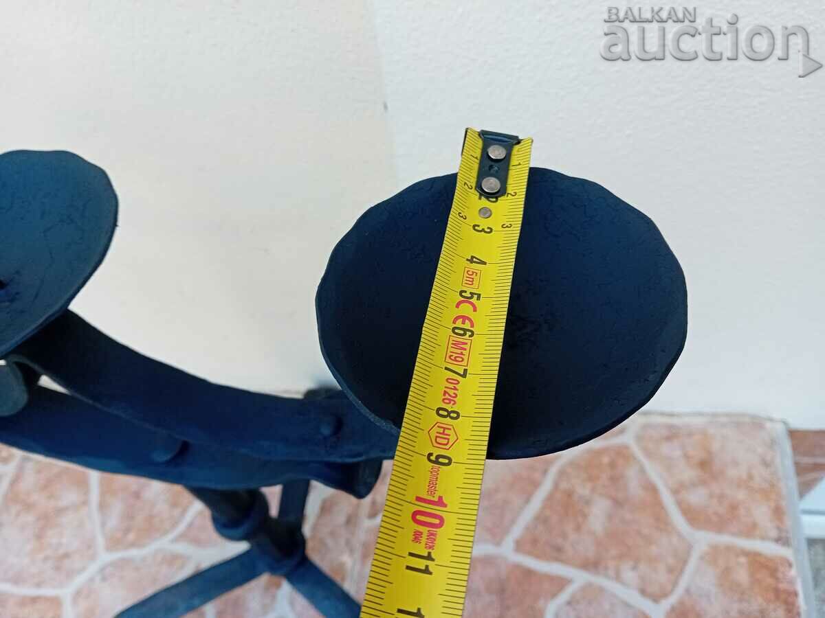 Antique iron handmade candlestick lamp trio - 6 Antique iron handmade candlestick lamp trio - 6