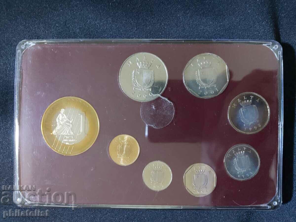 Malta 1998-2002 - Complete set of 7 coins + medal with price 24.00 BGN | € 12.27 Malta 1998-2002 - Complete set of 7 coins + medal with price 24.00 BGN | € 12.27