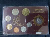 Slovacia 1994-2003 - Set complet, 7 monede + medalie