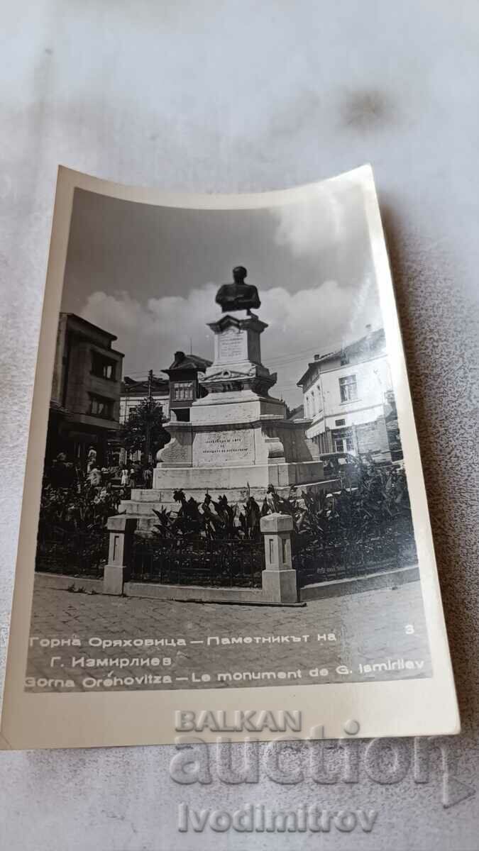 P K Gorna Oryahovitsa Monument to Georgi Izmirliev