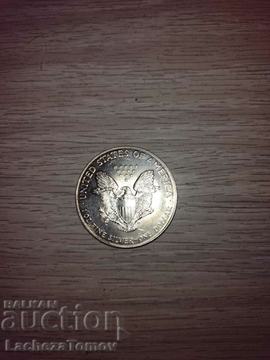 Монета 1 долар САЩ една трой унция сребро