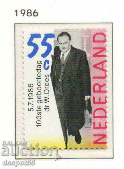 1986. Нидерландия. 100 год. от рождението на Уилям Дрис.