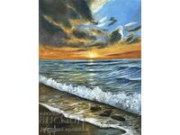 Denitsa Garelova oil painting 50/70 "The sunset remembers"
