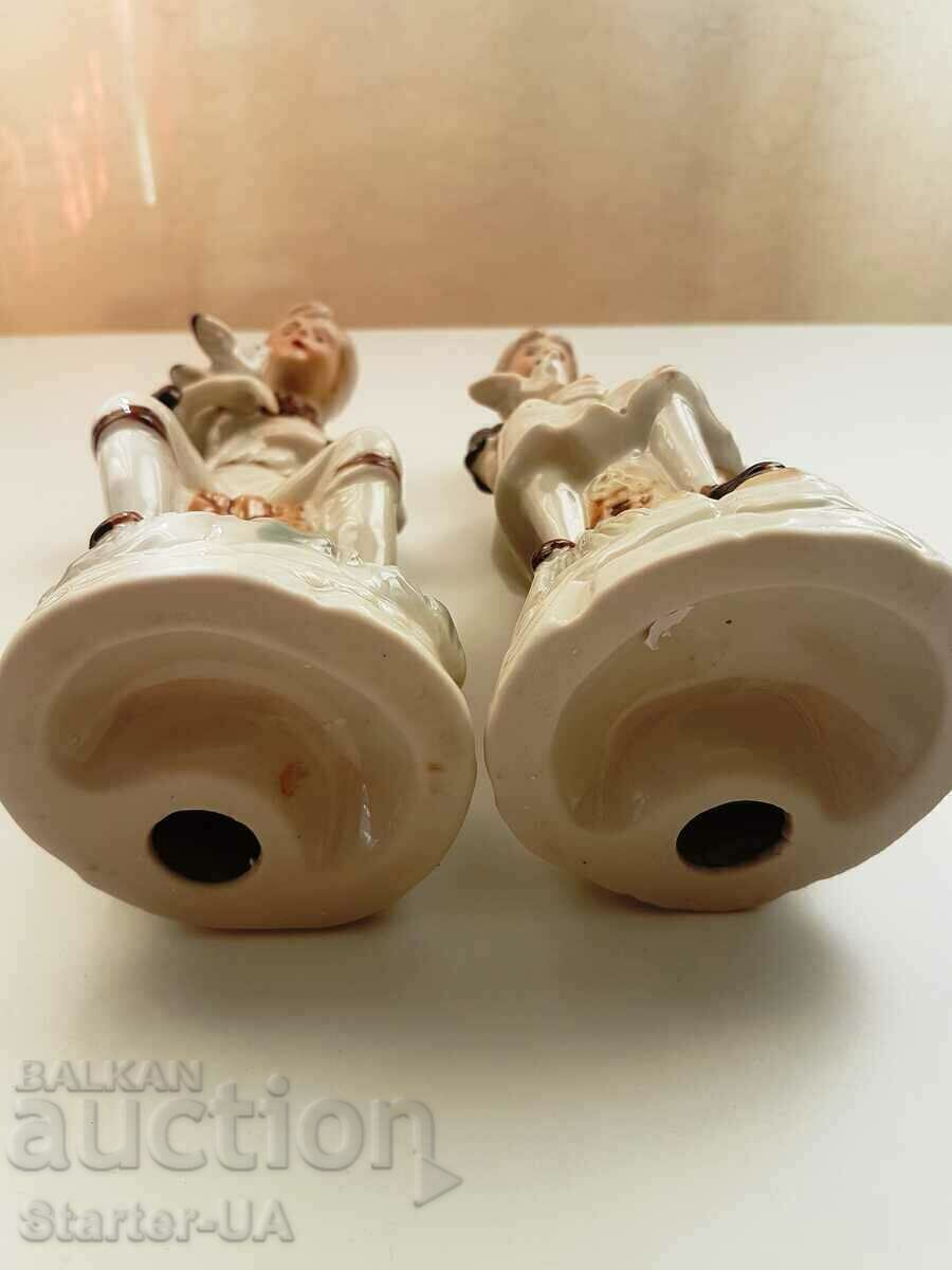 A beautiful pair of porcelain figures. - 5