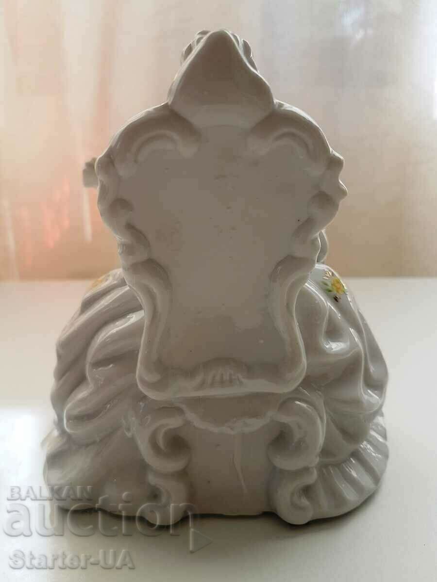 Auction A beautiful porcelain figure of a lady with a musical instrument. Auction A beautiful porcelain figure of a lady with a musical instrument.