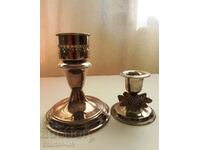 2 pieces of beautiful metal candlesticks