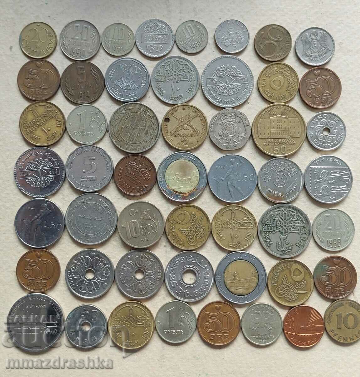 50 Arabic and other coins