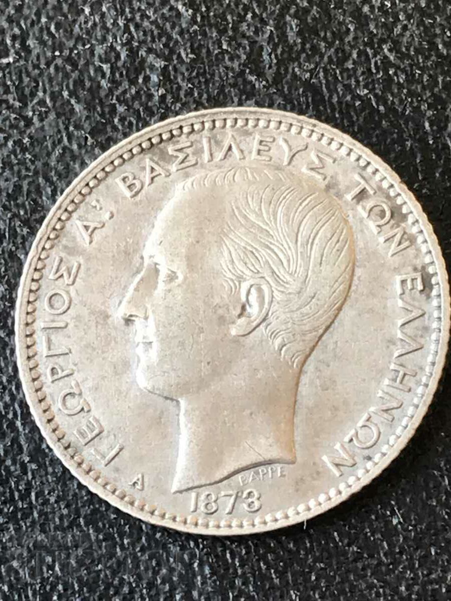 Delivery of Greece 1 drachma 1873 George I silver excellent quality Delivery of Greece 1 drachma 1873 George I silver excellent quality
