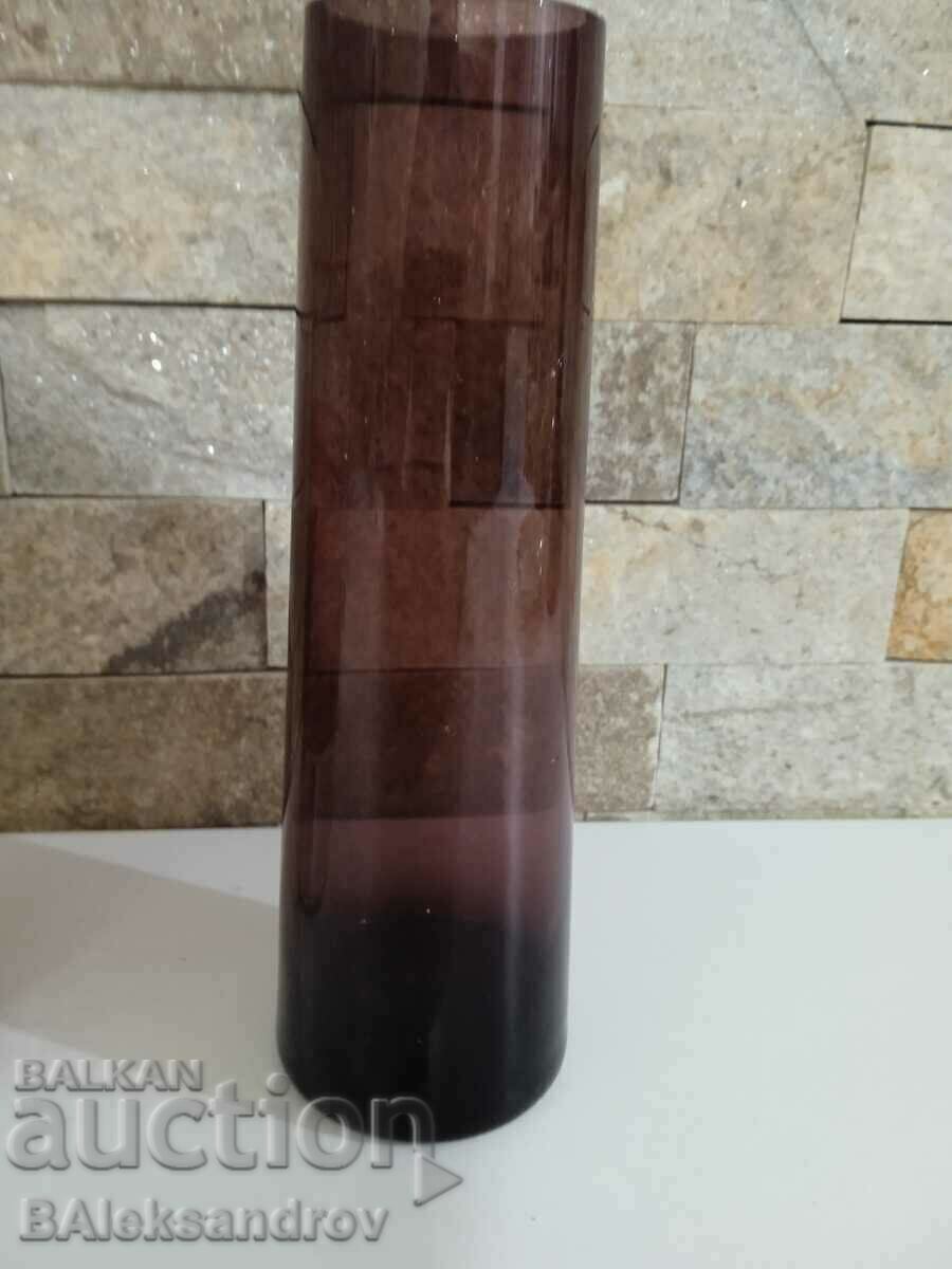 Lot of colored glass vase and cooler - 6 Lot of colored glass vase and cooler - 6