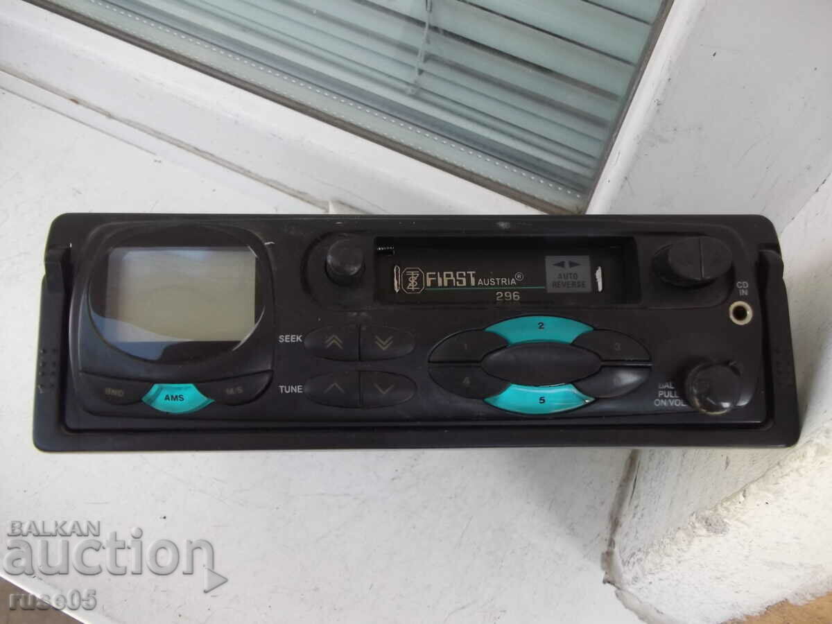 Auction Radio cassette player "FIRST-296" car working Auction Radio cassette player "FIRST-296" car working