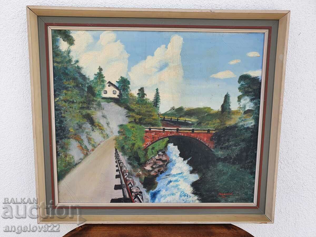 Original oil on canvas painting from 1949.