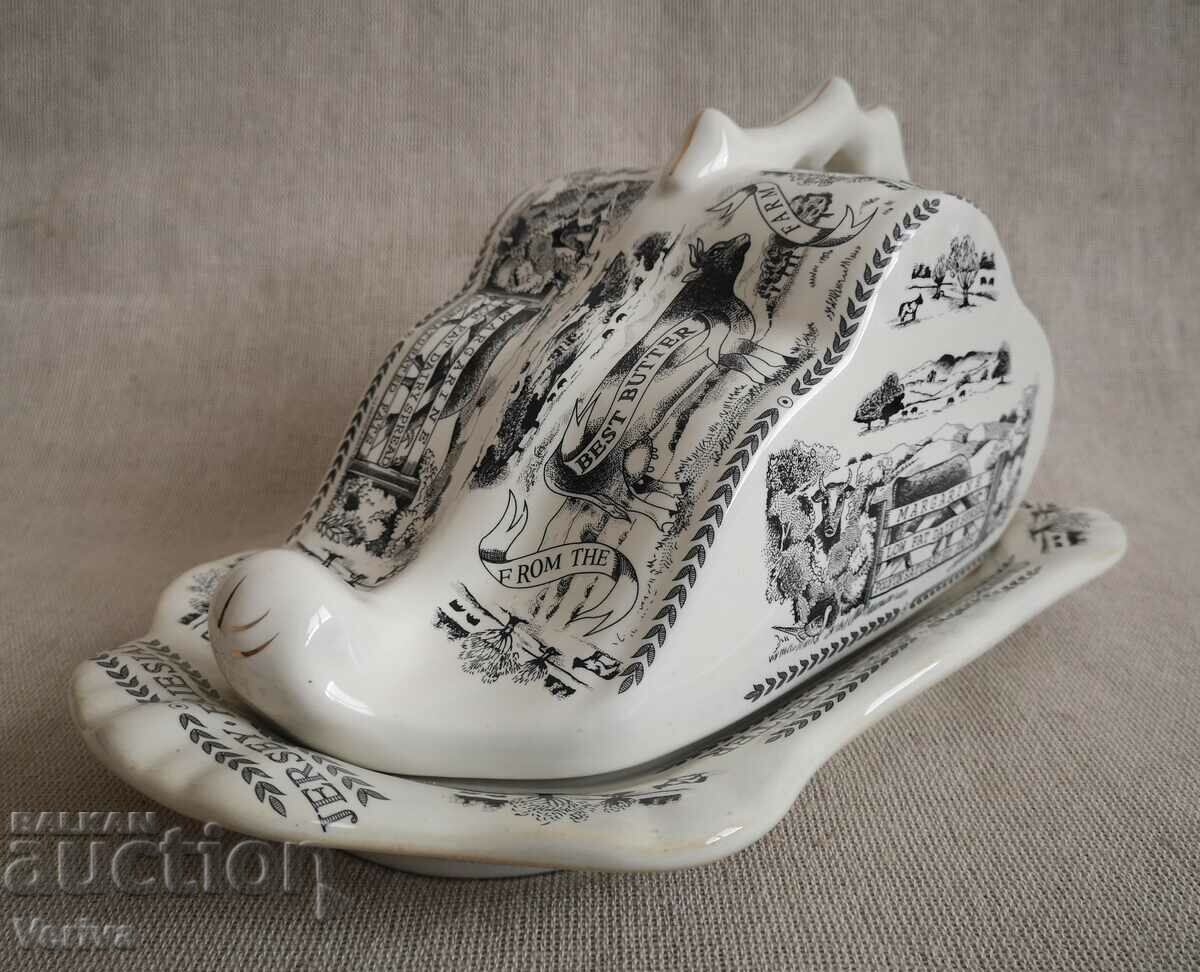 Old English hand painted porcelain dish.