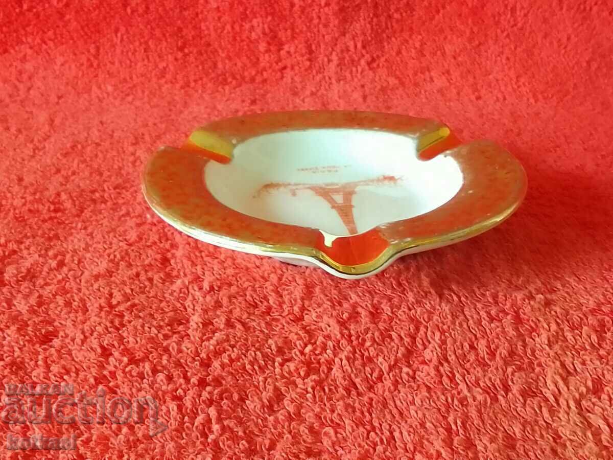 Porcelain ashtray gilt Eiffel Tower LIMOGES Franse - 5 Porcelain ashtray gilt Eiffel Tower LIMOGES Franse - 5