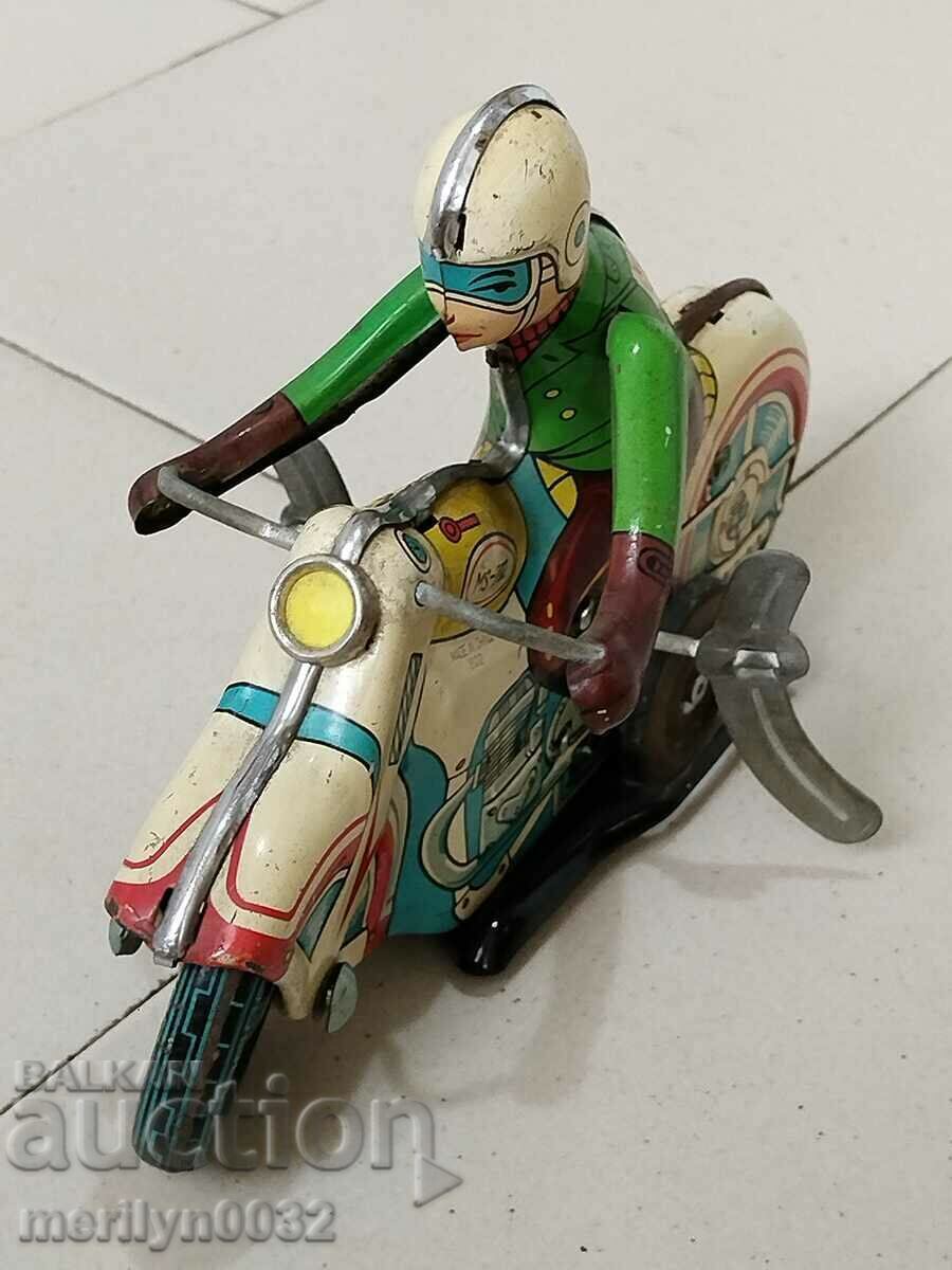 Παράδοση Παιδικό τσίγκινο παιχνίδι μοτοσυκλέτα, μοτοσυκλέτα Κίνα δεκαετία του 1970