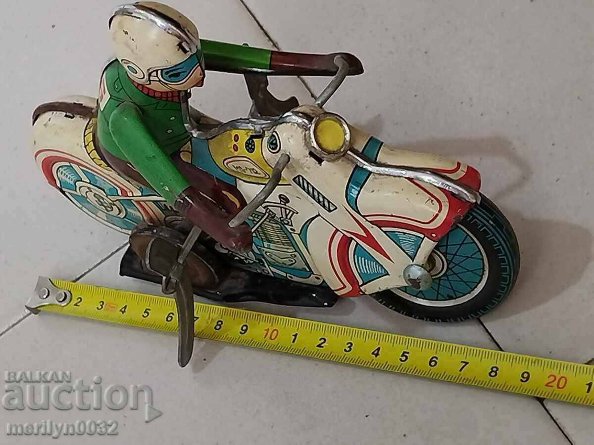 Παιδικό τσίγκινο παιχνίδι μοτοσυκλέτα, μοτοσυκλέτα Κίνα δεκαετία του 1970 - 5