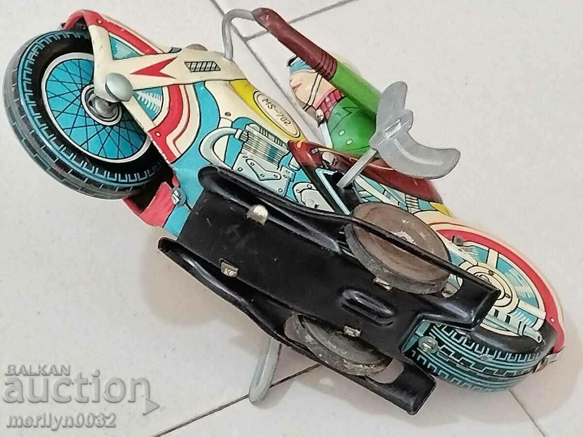 Παιδικό τσίγκινο παιχνίδι μοτοσυκλέτα, μοτοσυκλέτα Κίνα δεκαετία του 1970 - 6