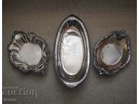 Lot of three silver plated English trays.