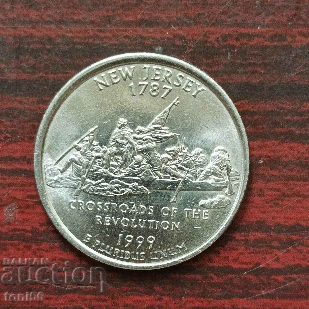 САЩ  1/4 долар 1999 P - Ню Джърси UNC