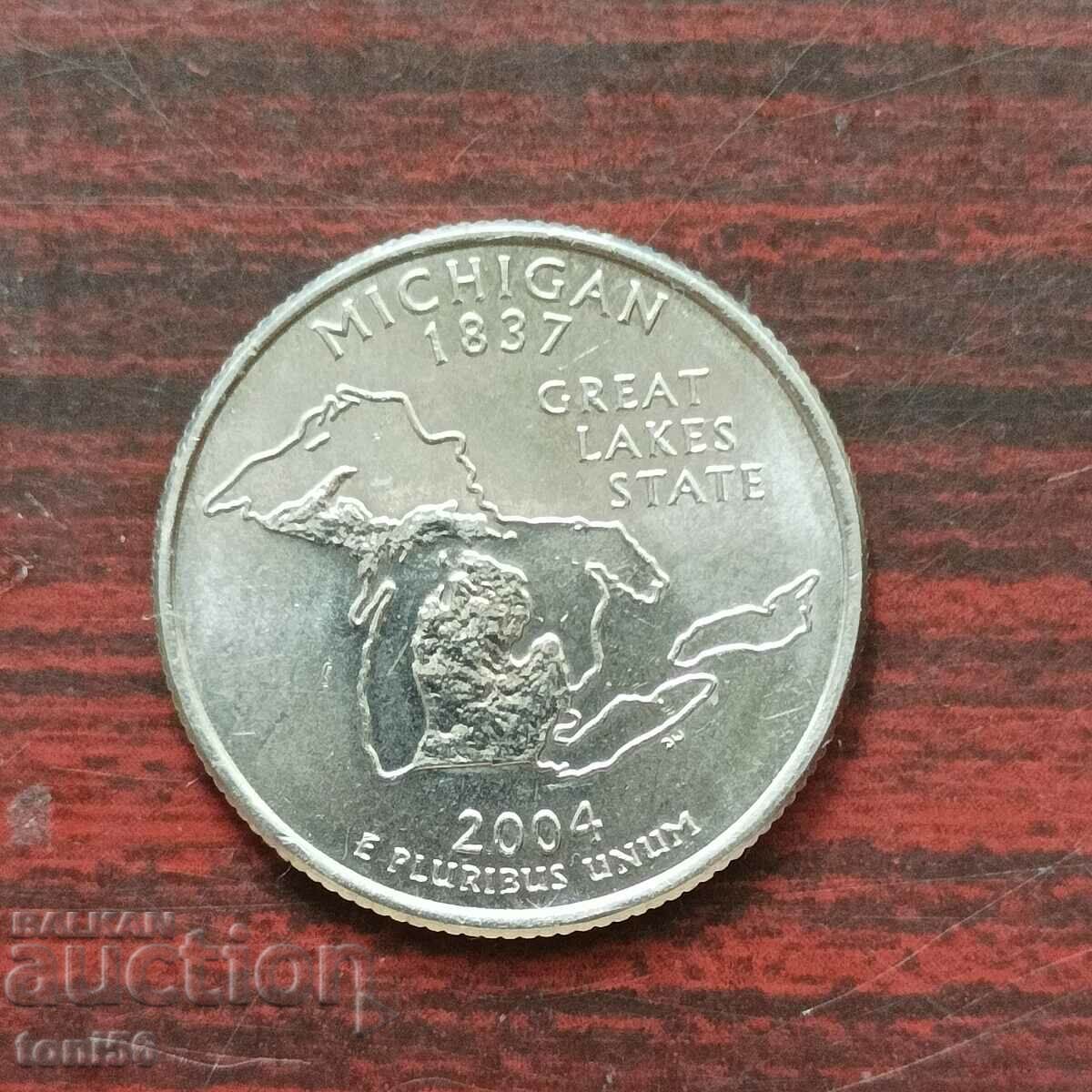 САЩ  1/4 долар 2004 P - Мичиган UNC