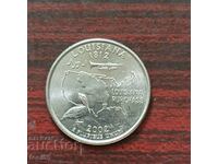 САЩ  1/4 долар 2002 P - Луизияна UNC