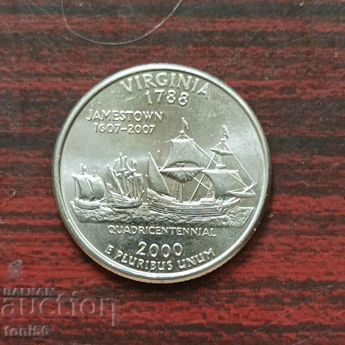 US 1/4 Dollar 2000 P - Virginia UNC
