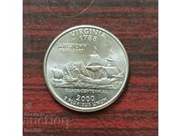 1/4 dolar american 2000 P - Virginia UNC