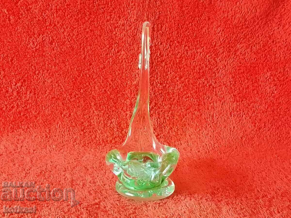 Delivery of Old Flower Swan Figure Murano Glass Crystal