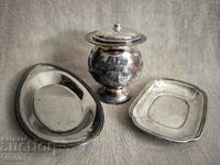 Lot of silver-plated English dishes from the second half of the 20th century