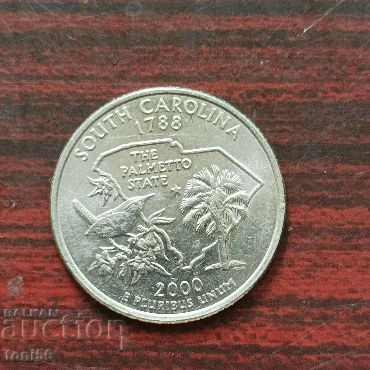1/4 dolar american 2000 D - Carolina de Sud UNC
