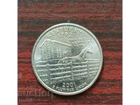 САЩ  1/4 долар 2001 D - Кентъки UNC