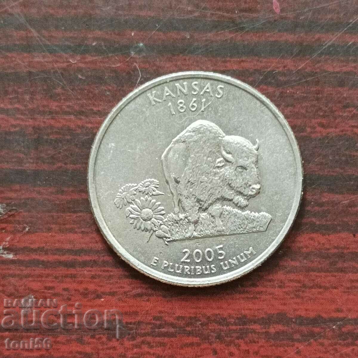 1/4 dolar american 2005 D - Kansas UNC